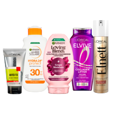 Alle Ambre Solaire, Elnett, Elvive, Garnier, L'Oréal, Loving Blends of Studioline
